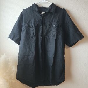 Old Navy Men's Charcoal Casual Button Down Shirt